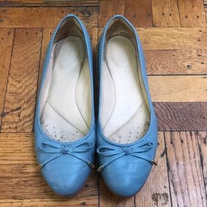 clarks flats blue